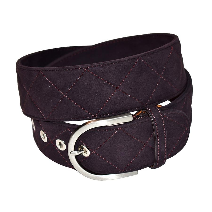 The Tailored Sportsman Clarino Quilted C Belt (Boysenberry) Accessories ...